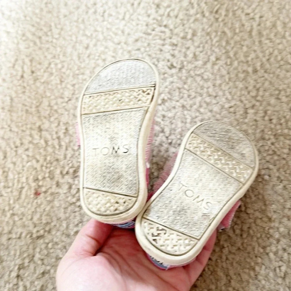 Tom's toddler girl pink sparkly boot shoes sneakers size 5 - Picture 6 of 7